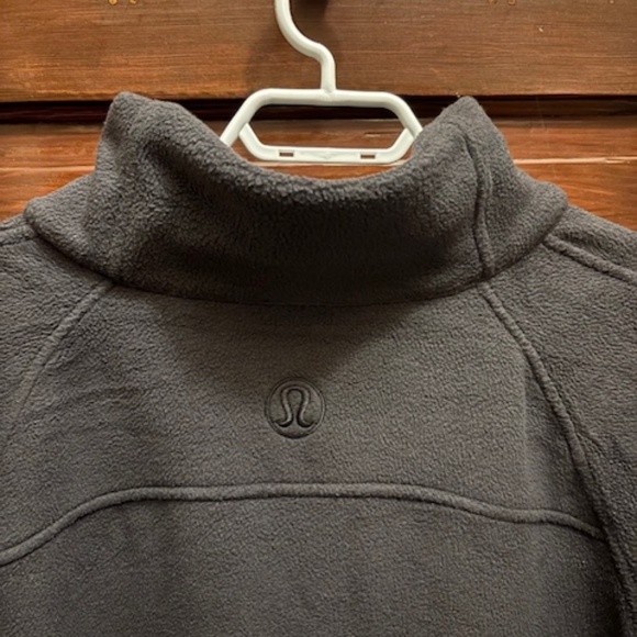 Lululemon Scuba Tumbled Fleece Funnel-Neck Half Zip Black - Picture 5 of 9